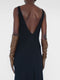 bias cut black dress in black silk