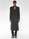 D’URBAN A.A.R. mid length coat in charcoal herringbone wool