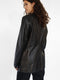 tailored jacket in black leather