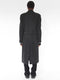 D’URBAN A.A.R. mid length coat in charcoal herringbone wool