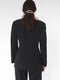 Tailored asymmetric cut out top in black stretch wool