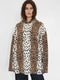 HOODED SWEATER IN LEOPARD PRINT VISCOSE KNIT