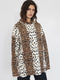 HOODED SWEATER IN LEOPARD PRINT VISCOSE KNIT