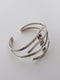 abstract three circle cuff in sterling silver