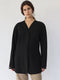 minimal jacket in black viscose