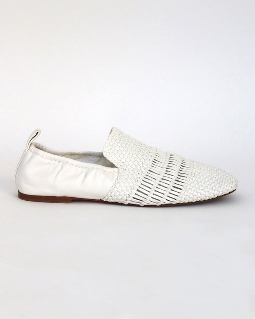 Resort 2017 woven loafers in white leather