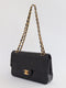 SMALL CLASSIC DOUBLE FLAP BAG IN BLACK LAMBSKIN WITH 24K GOLD PLATED HARDWARE