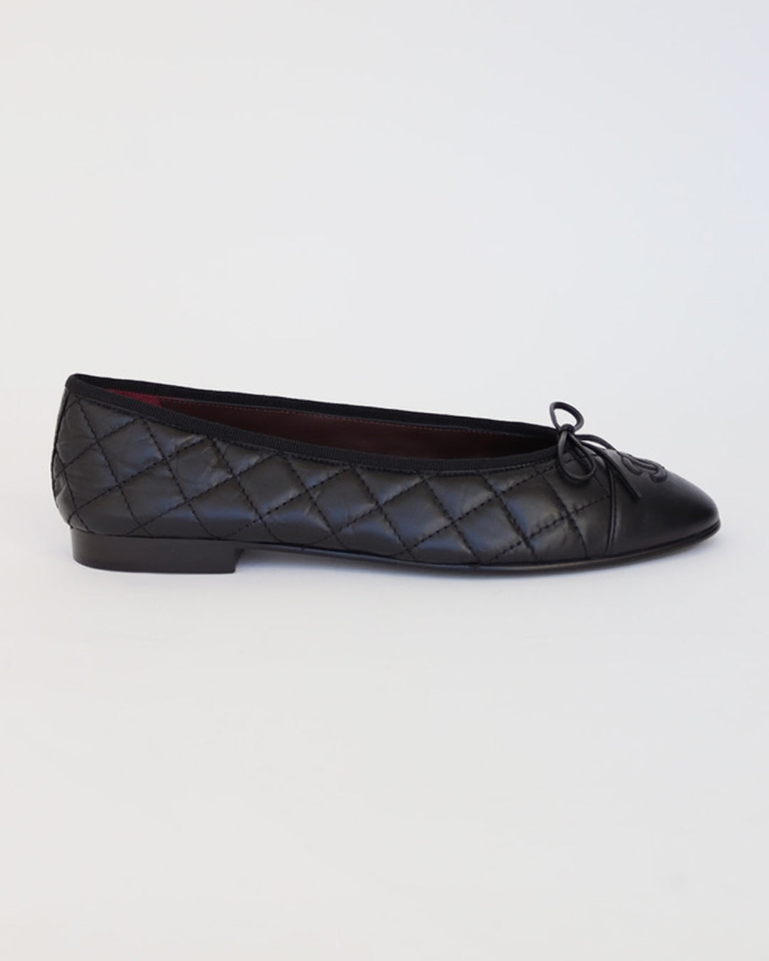 CLASSIC BALLET FLATS IN QUILTED BLACK LEATHER