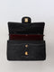 SMALL CLASSIC DOUBLE FLAP BAG IN BLACK LAMBSKIN WITH 24K GOLD PLATED HARDWARE