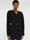 minimal jacket in black viscose