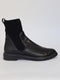 'FARA' BOOTS IN BLACK LEATHER AND CASHMERE