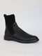 'FARA' BOOTS IN BLACK LEATHER AND CASHMERE