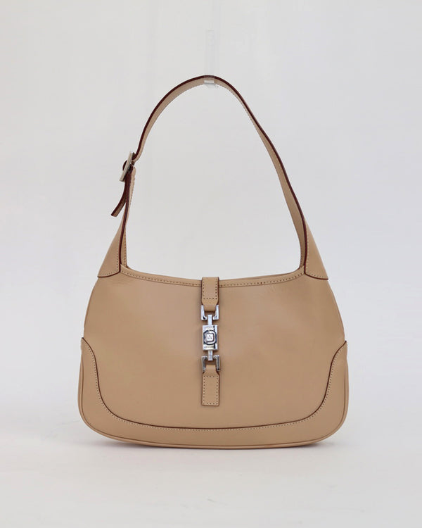 JACKIE BAG in BEIGE LEATHER