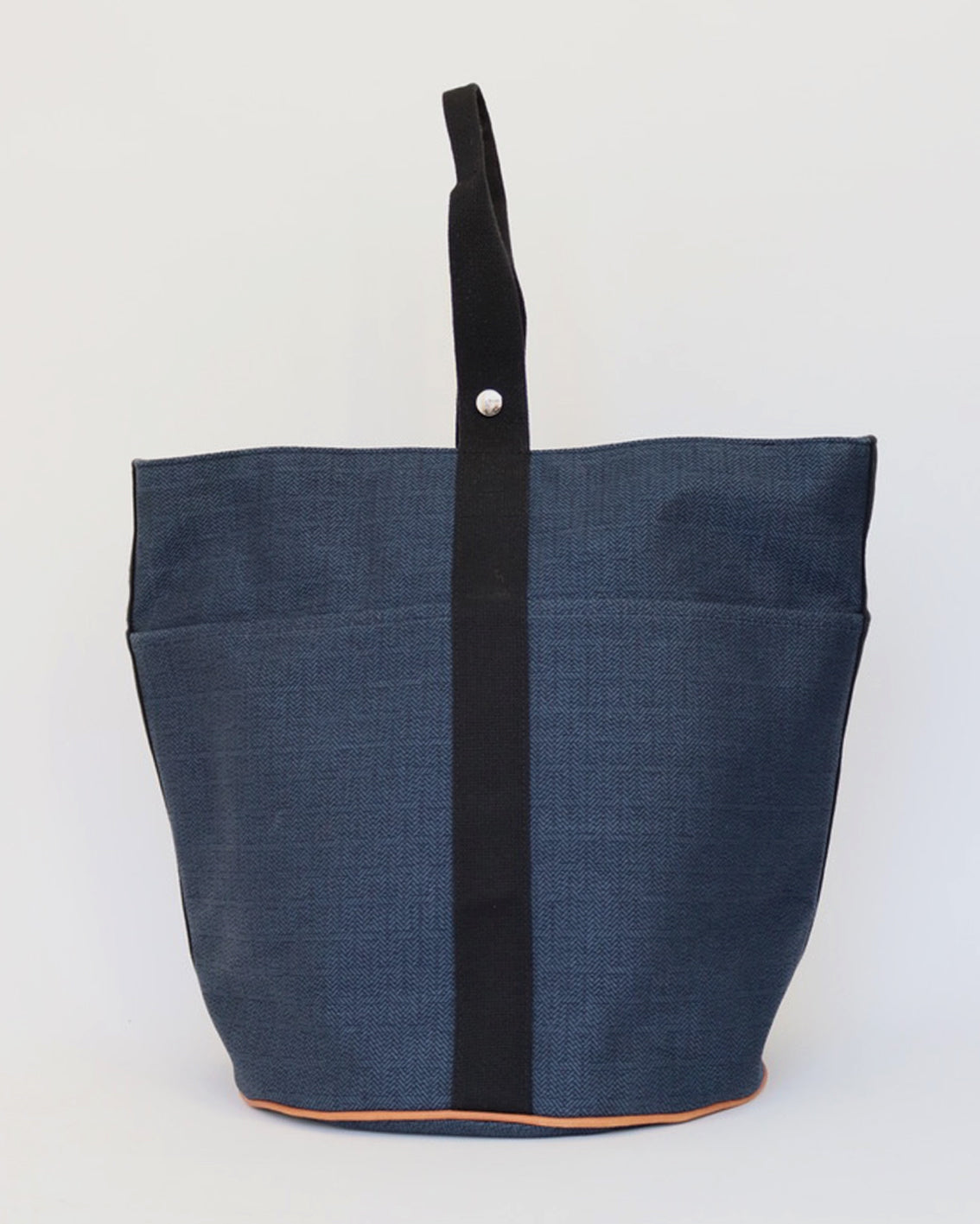 Saxo MM in navy Monogram Canvas with black strap.