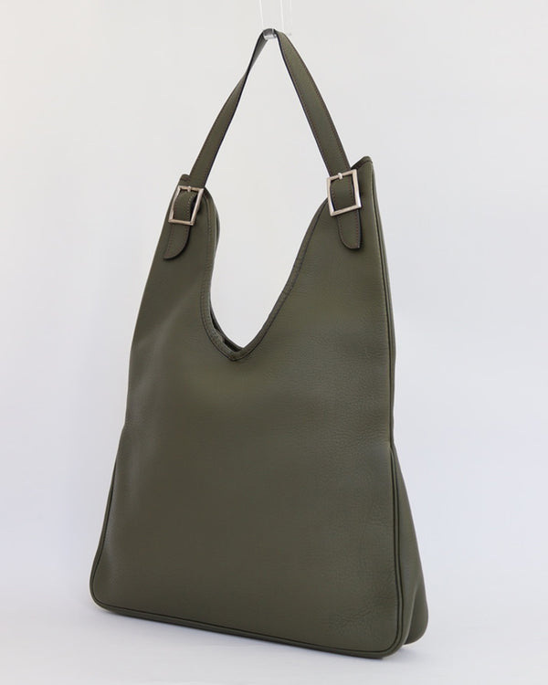 MASSAI BAG IN OLIVE GREEN LEATHER