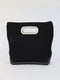 Top Handle Bag in Black Neoprene with Rubber base