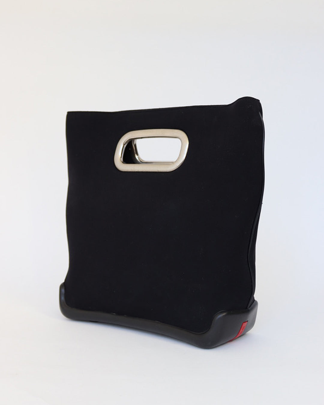 Top Handle Bag in Black Neoprene with Rubber base