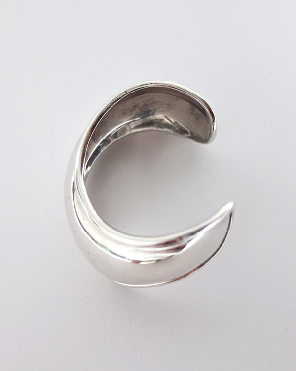 curve sculptural cuff in sterling silver