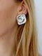 spiral square clip on earrings IN STERLING SILVER