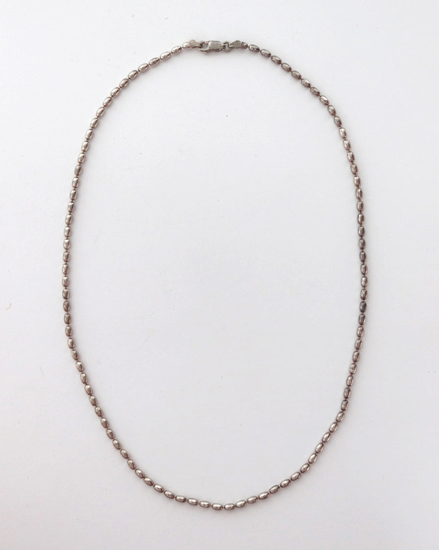 small bead necklace in STERLING SILVER