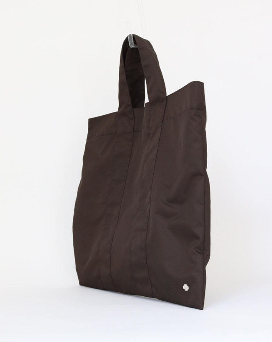 'Sam' reversible tote bag in brown nylon