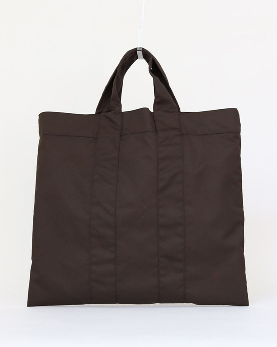 'Sam' reversible tote bag in brown nylon