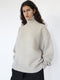 HIGH NECK SWEATER IN OATMEAL CASHMERE