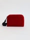 WRISTLET TASSEL CLUTCH IN RED VELVET