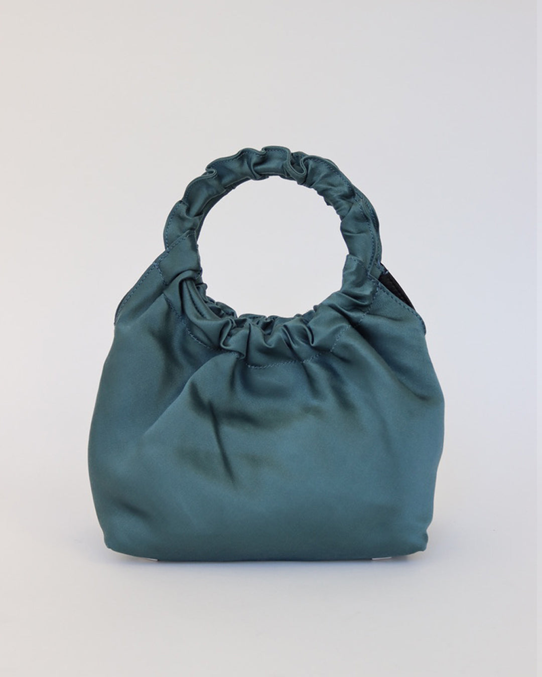 DOUBLE CIRCLE BAG IN BLUE SILK