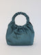 DOUBLE CIRCLE BAG IN BLUE SILK