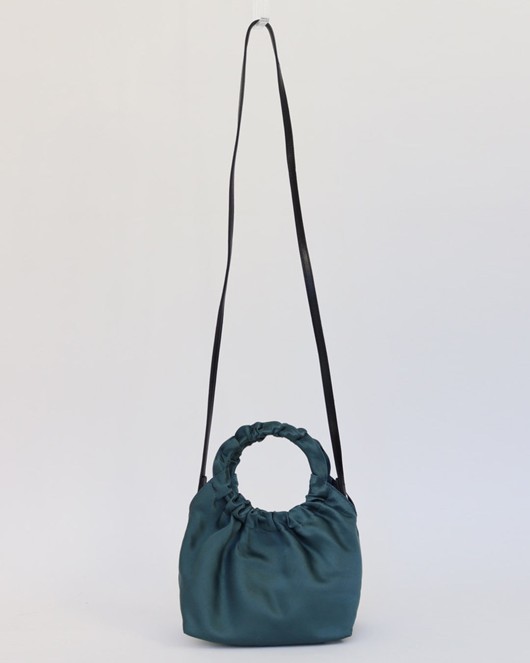 DOUBLE CIRCLE BAG IN BLUE SILK