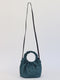 DOUBLE CIRCLE BAG IN BLUE SILK