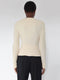 CONTOURED GATHERED TOP IN CREAM STRETCH WOOL