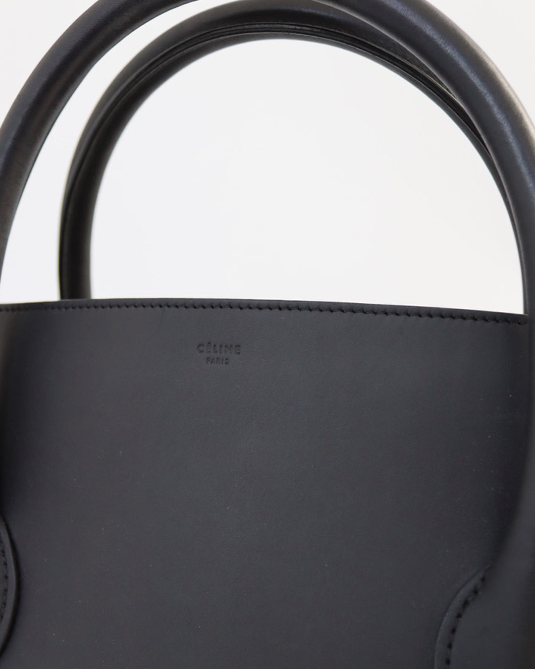 Boxy Bag in Black Calfskin Leather